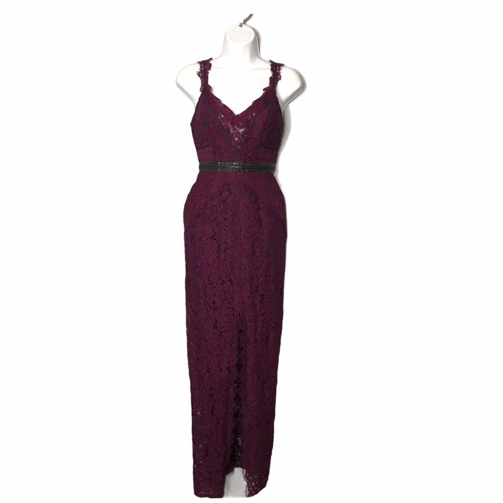 Free People | New Eggplant Lacey Column Maxi Dress - Picture 6 of 16